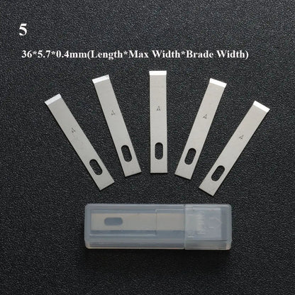 10PCS Klingen Cutter Handwerk Holz Carving Messer Gravur Nicht-Slip Metall Skalpell Messer Teile Handy PCB Reparatur hand Werkzeuge So ist Leben