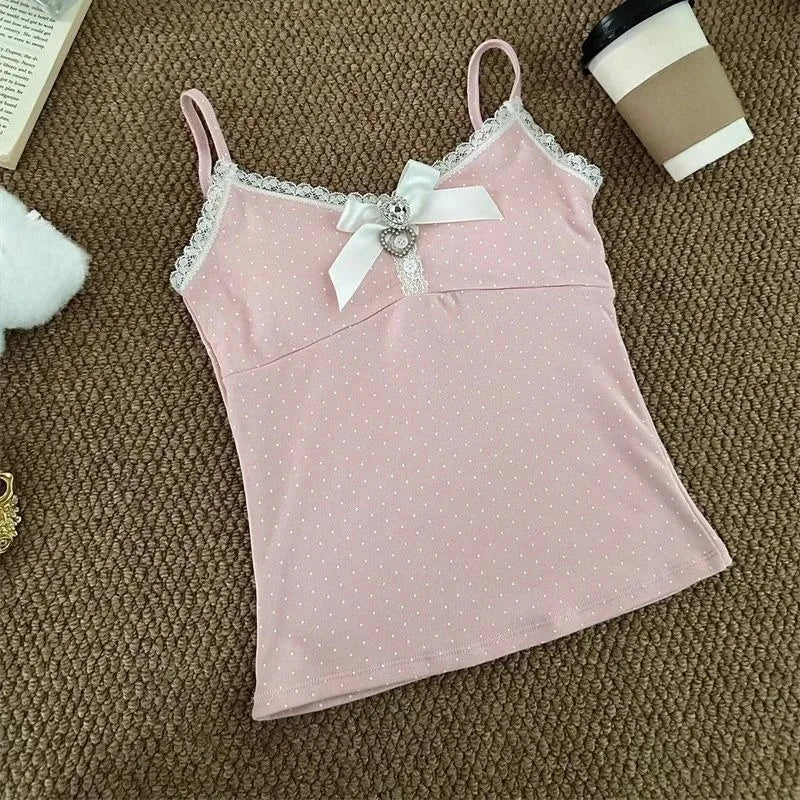 Harajuku Süße Rüschen-Tops für Damen Retro Japanischer Lolita Ärmelloser Oberteil Y2K Fairy Grunge Style Mädchen-Outfit So ist Leben