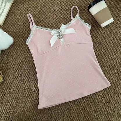 Harajuku Süße Rüschen-Tops für Damen Retro Japanischer Lolita Ärmelloser Oberteil Y2K Fairy Grunge Style Mädchen-Outfit So ist Leben