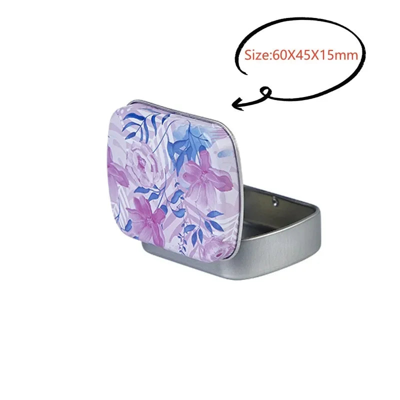 Neue quadratische Blech-Aufbewahrungsboxen Kleine Metall-Aufbewahrungsbox Silber Schmuck Schlüssel Münzen Metallbox Blechdose Hochzeit Süßigkeiten Aufbewahrungsdose So ist Leben