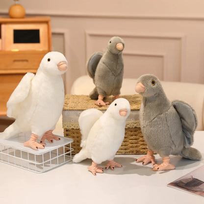 Grau Weiß Simulation Taube Plüsch Spielzeug Friedenstaube Stofftier Puppe für Kinder Wohnkultur Und Fotografie Requisiten So ist Leben