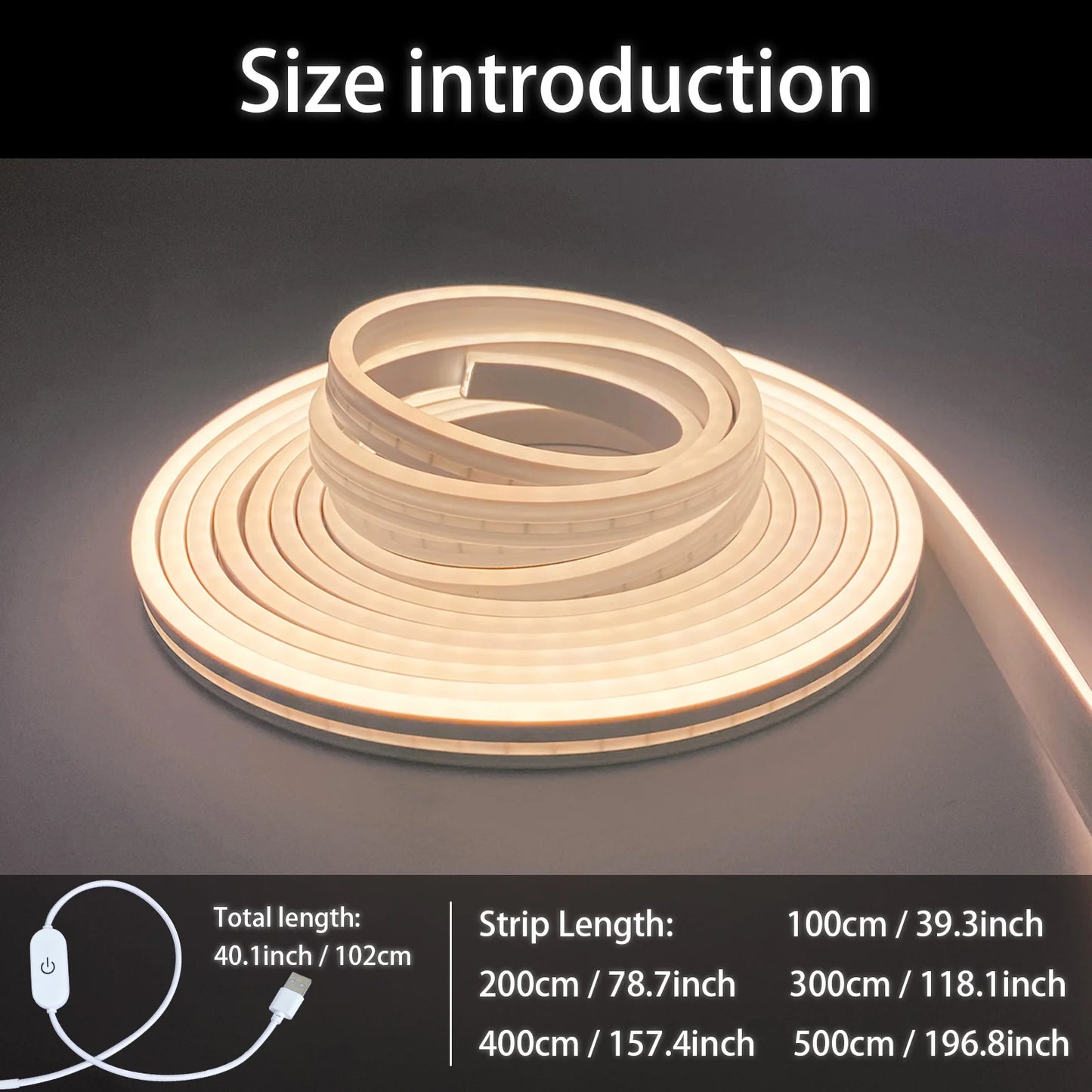 Neon LED Licht Streifen Smart Touch Sensor Schalter Dimmbare Neon Zeichen Flexible Led Band Wasserdichte Seil Rohr Lampe Hintergrundbeleuchtung Dekor So ist Leben