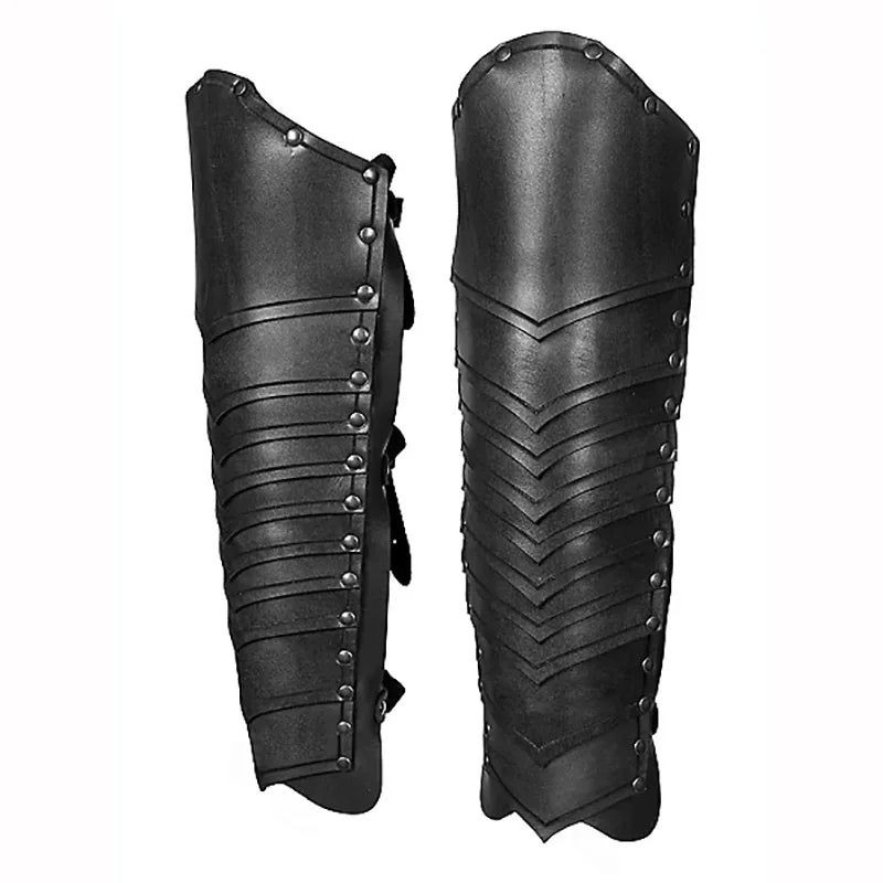 Mittelalterliche Elfenritter Leder Bein Schienbeinschoner Rüstung Gamaschen Römischer Gladiator Wikinger Krieger Cosplay Kostüm Halloween Party Requisiten So ist Leben