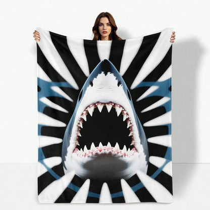 Flanell Decke Haifischmuster – Weich & Modern - So ist Leben