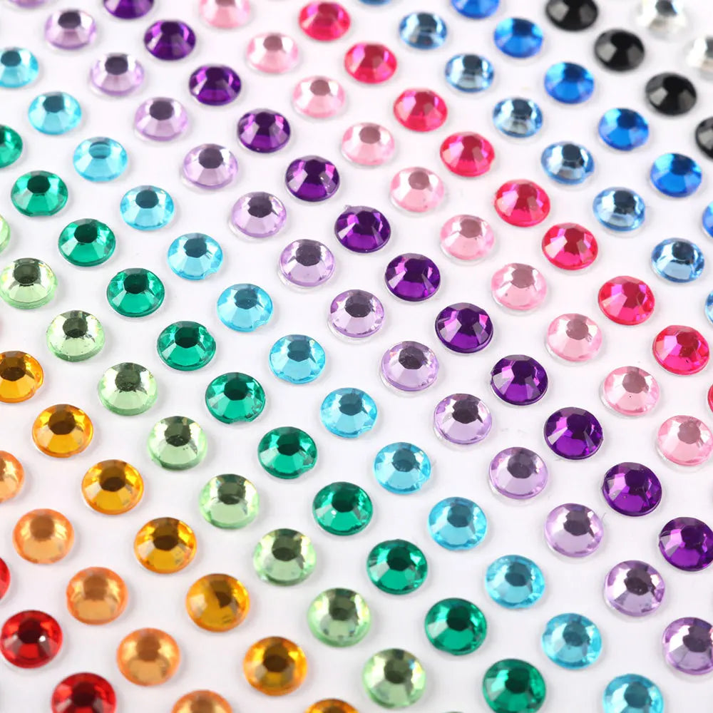 Selbstklebende Gesicht Dekoration Strass Aufkleber Musik Festival Halloween Party Telefon Kristall Aufkleber Kunst DIY Diamant Aufkleber So ist Leben