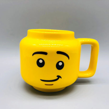 Cartoon-Keramikbecher, 250 ml, mit niedlichem Impish-Ausdruck, Figurenkopfmuster, Kaffee, Milch, Tee, Trinkgeschirr für Paare, Freunde, Familie So ist Leben