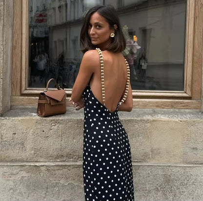 Elegantes Schwarzes Maxikleid Ärmellos Figurbetont Mit Goldketten-Detail Abendkleider für Partys Formelle Anlässe Schickes Bodenlange Robe So ist Leben