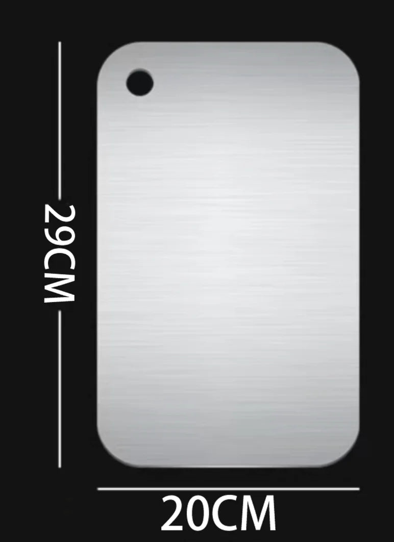 Titanium Schneidebretter Für Die Küche Edelstahl 304 Verstärkt Doppelseitig Lebensmittelecht Tragbar Für Obst- Und Fleischschnitt Schneidebrett Lebensmittelsicherheit Rutschfest Leicht zu reinigen Tragbares Design So ist Leben