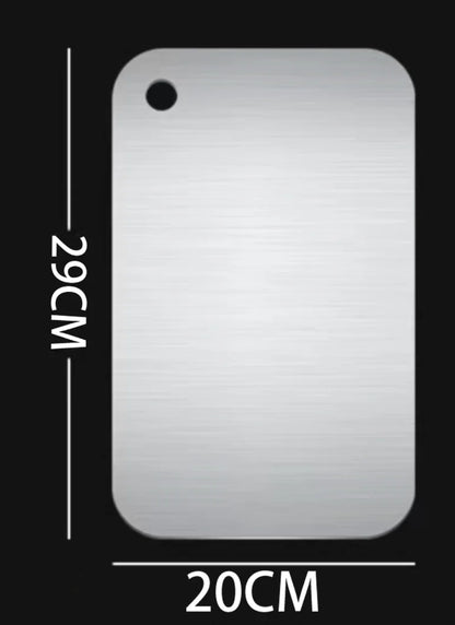 Titanium Schneidebretter Für Die Küche Edelstahl 304 Verstärkt Doppelseitig Lebensmittelecht Tragbar Für Obst- Und Fleischschnitt Schneidebrett Lebensmittelsicherheit Rutschfest Leicht zu reinigen Tragbares Design So ist Leben