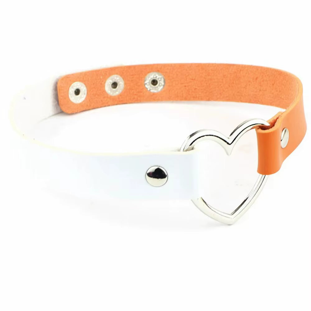 Punk Choker mit Herzdetail für kreative Persönlichkeiten So ist Leben