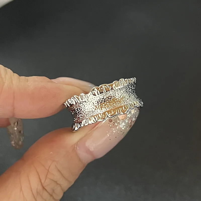 Y2K Kristall Ringe Kpop Herz Einstellbare Ring Unregelmäßige Geometrie Punk Vintage Ringe Set für Frauen Mädchen Neue Mode Schmuck So ist Leben