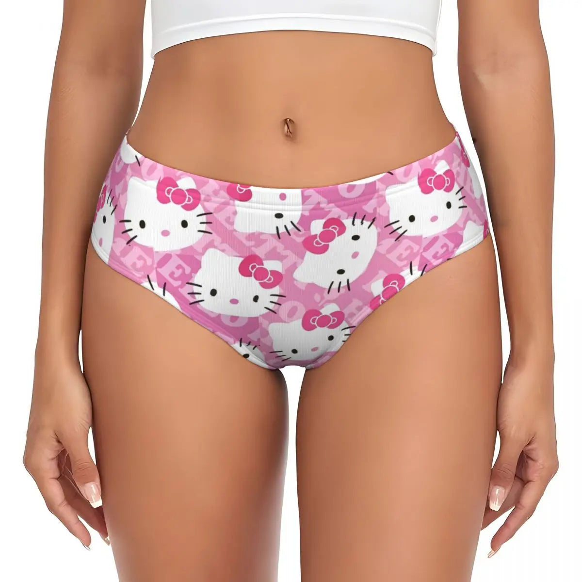 Hello‑Kitty Slip mit mittelhoher Form im Sanrio Stil