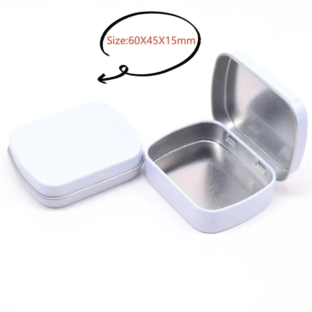 Neue quadratische Blech-Aufbewahrungsboxen Kleine Metall-Aufbewahrungsbox Silber Schmuck Schlüssel Münzen Metallbox Blechdose Hochzeit Süßigkeiten Aufbewahrungsdose So ist Leben