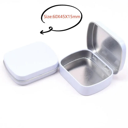 Neue quadratische Blech-Aufbewahrungsboxen Kleine Metall-Aufbewahrungsbox Silber Schmuck Schlüssel Münzen Metallbox Blechdose Hochzeit Süßigkeiten Aufbewahrungsdose So ist Leben