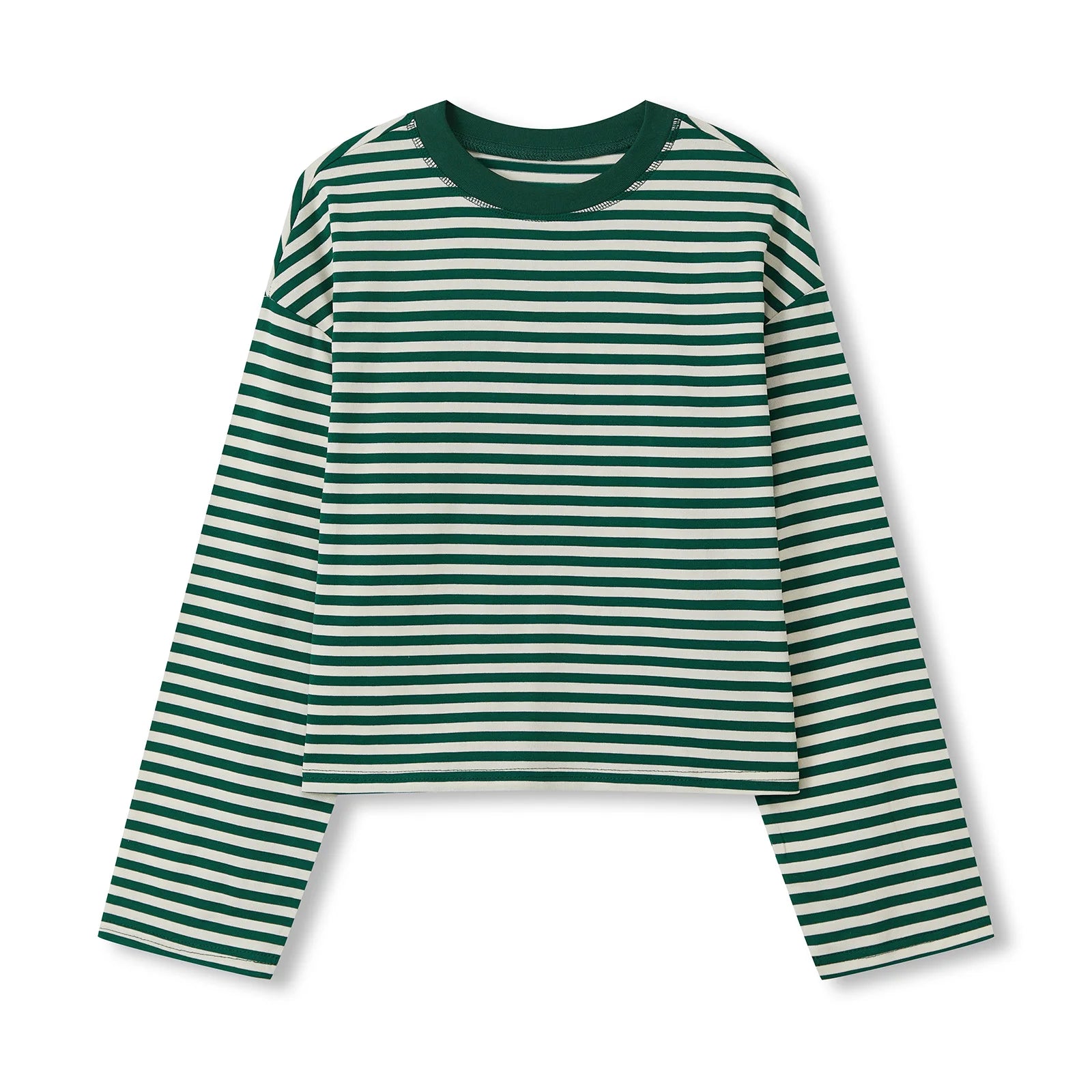Frauen Langarm Shirts Rundhals Lose Sweatshirts Damen Herbst Casual Gestreiften Top Streetwear So ist Leben