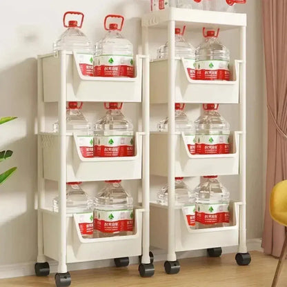 Trolley Bücherregal Küche Lagerregal Küche Ecke Schmaler Schlitz Lagerschrank Badezimmer Wohnzimmer Home Organizer - So ist Leben