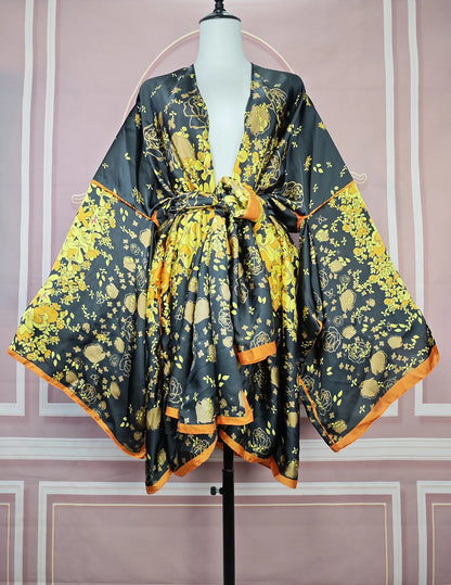 Elegante Blumen Sommer Sexy Dame Strand Bikini Mini Kimonos Plus Größe Afrikanische Frauen Mode Bademode Lose Strickjacken Kleidung So ist Leben