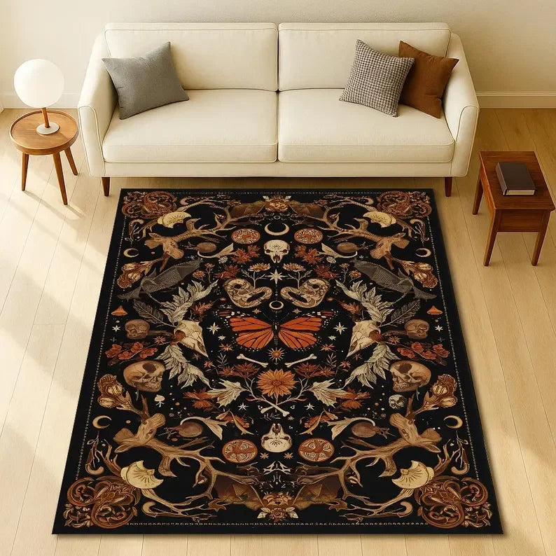 Gothic Krähen Teppich im modernen Dark‑Design