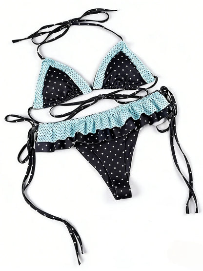 2026 – Trendiger bedruckter High-Waist 2-teiliger Bikini für Damen – Schickes Strand-Set für Urlaub, Sommer und Party So ist Leben
