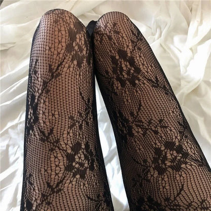 Gothic Leggings mit floralem Muster - So ist Leben