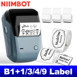 NIIMBOT B1 Tragbarer Thermodrucker mit Bändern, 5,1 cm, selbstklebende Etikettenmaschine, Mini-Bluetooth-Aufkleberhersteller, wasserdichte Etikettenrolle So ist Leben