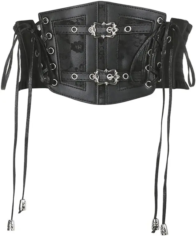 Sup-Coente Goth Taillenkorsettgürtel für Damen Gothic Punk Alt Emo Fashion So ist Leben