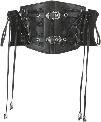 Sup-Coente Goth Taillenkorsettgürtel für Damen Gothic Punk Alt Emo Fashion So ist Leben