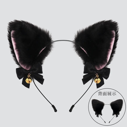 Halloween-Katzen-Kostüm-Set für Mädchen, Cosplay, Halloween-Katzen-Kostümzubehör mit Stirnband, Schwanz, Handschuhe, 3-teilig So ist Leben