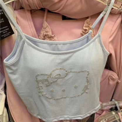 Hello‑Kitty Camis Top im modernen Y2K‑Design