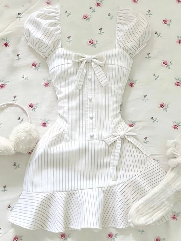Y2k Kleidung Weißes Minikleid Frau Kleidung Gothic Kleid Harajuku Partykleider Grafik Rock Punk Goth Emo Kurze Damen Sommer So ist Leben