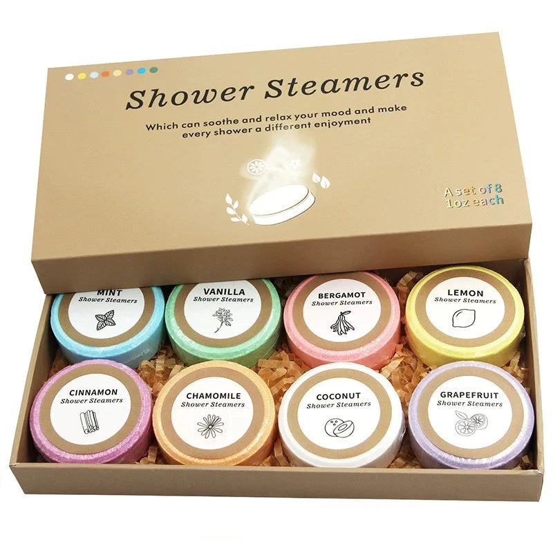 8-teiliges Badesalz-Tabletten-Set, natürliches, entspannendes Spa-Badesalz für die Badewanne, Körperpflege, geeignet für Frauen und Männer, Zuhause & Hotel So ist Leben