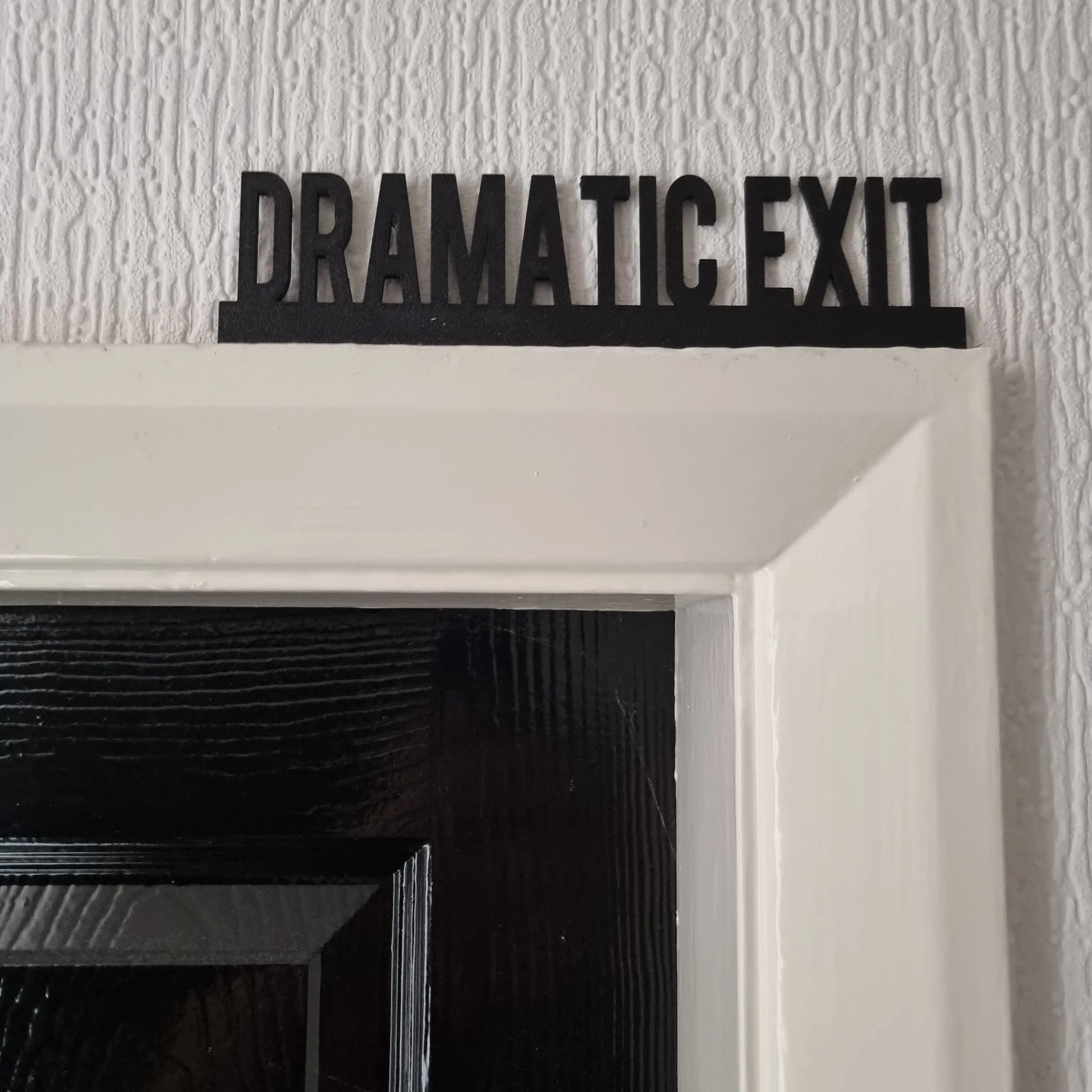 Schwarzes Türdesign, ideal für die Dekoration von Zuhause, Bar, Café, Theater, Kunstdekor - So ist Leben