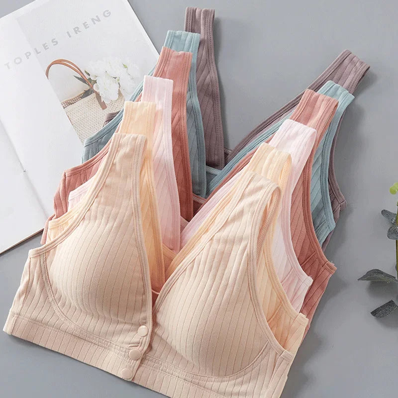 Damen Still-BH aus reiner Baumwolle, Umstandsunterwäsche, große Größen, Bralette, gerafftes Crop-Top So ist Leben
