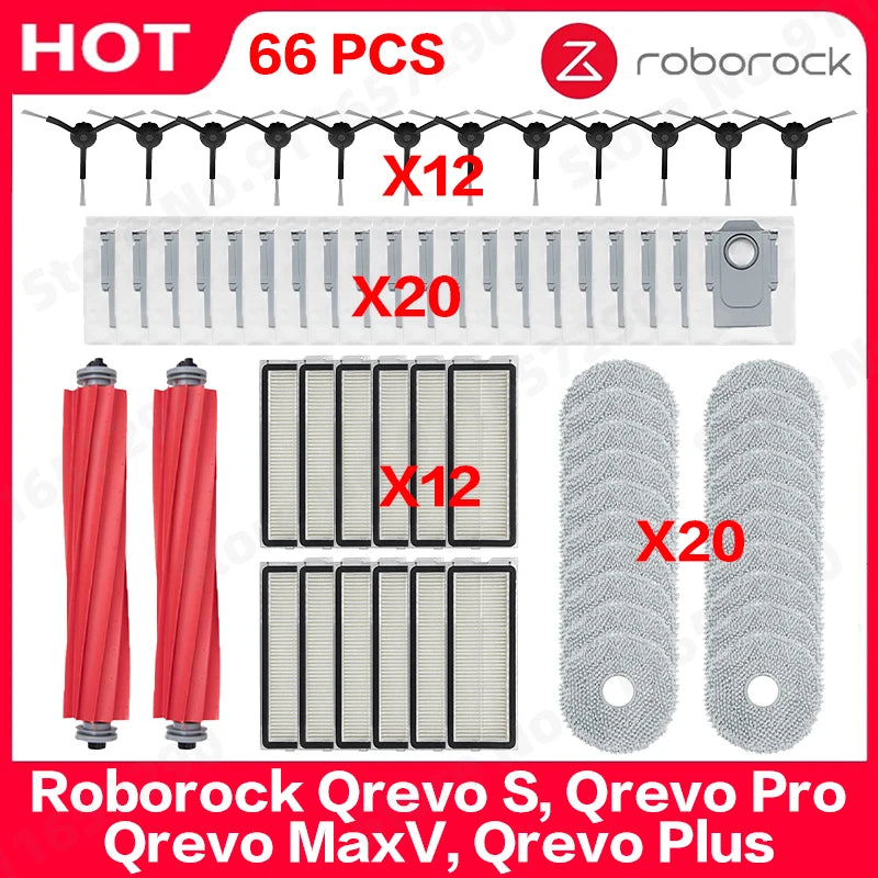 Roborock Qrevo S, Qrevo Pro, Qrevo MaxV, Qrevo Plus Staubsaugerteile Hauptwalze Seitenbürste Filter Mopp Pad Stoff Staubbeutel So ist Leben