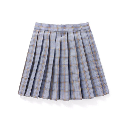 Sommer Frauen Hohe Taille Gefaltete Plaid Röcke Mini Tennis Rock Harajuku JK Japanische Schuluniform Kurze A-Line Mini Rock Mädchen So ist Leben