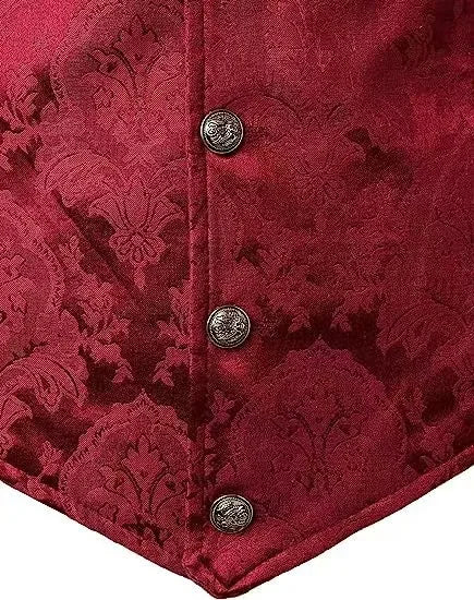 Mittelalterliche Gothic-Weste für Herren Vintage Steampunk-Weste Viktorianisches Kostüm Renaissance-Piratenjacke So ist Leben