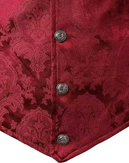 Mittelalterliche Gothic-Weste für Herren Vintage Steampunk-Weste Viktorianisches Kostüm Renaissance-Piratenjacke So ist Leben