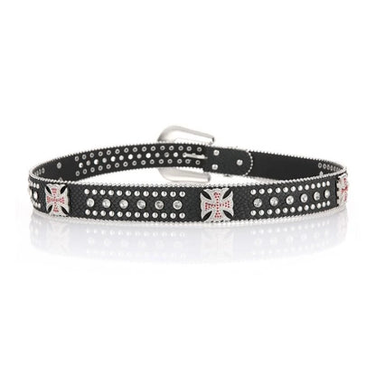 Glänzender Gürtel mit Strass-Schnalle, Damen-Mann-Teenager-Lokomotive-Gürtel für Jeansrock So ist Leben