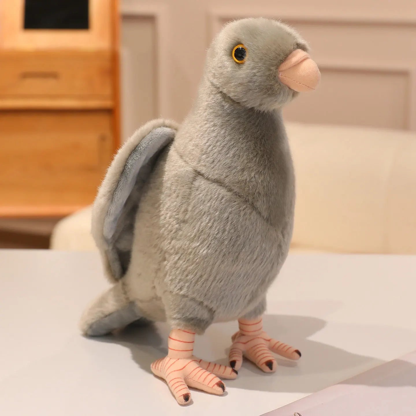 Grau Weiß Simulation Taube Plüsch Spielzeug Friedenstaube Stofftier Puppe für Kinder Wohnkultur Und Fotografie Requisiten So ist Leben