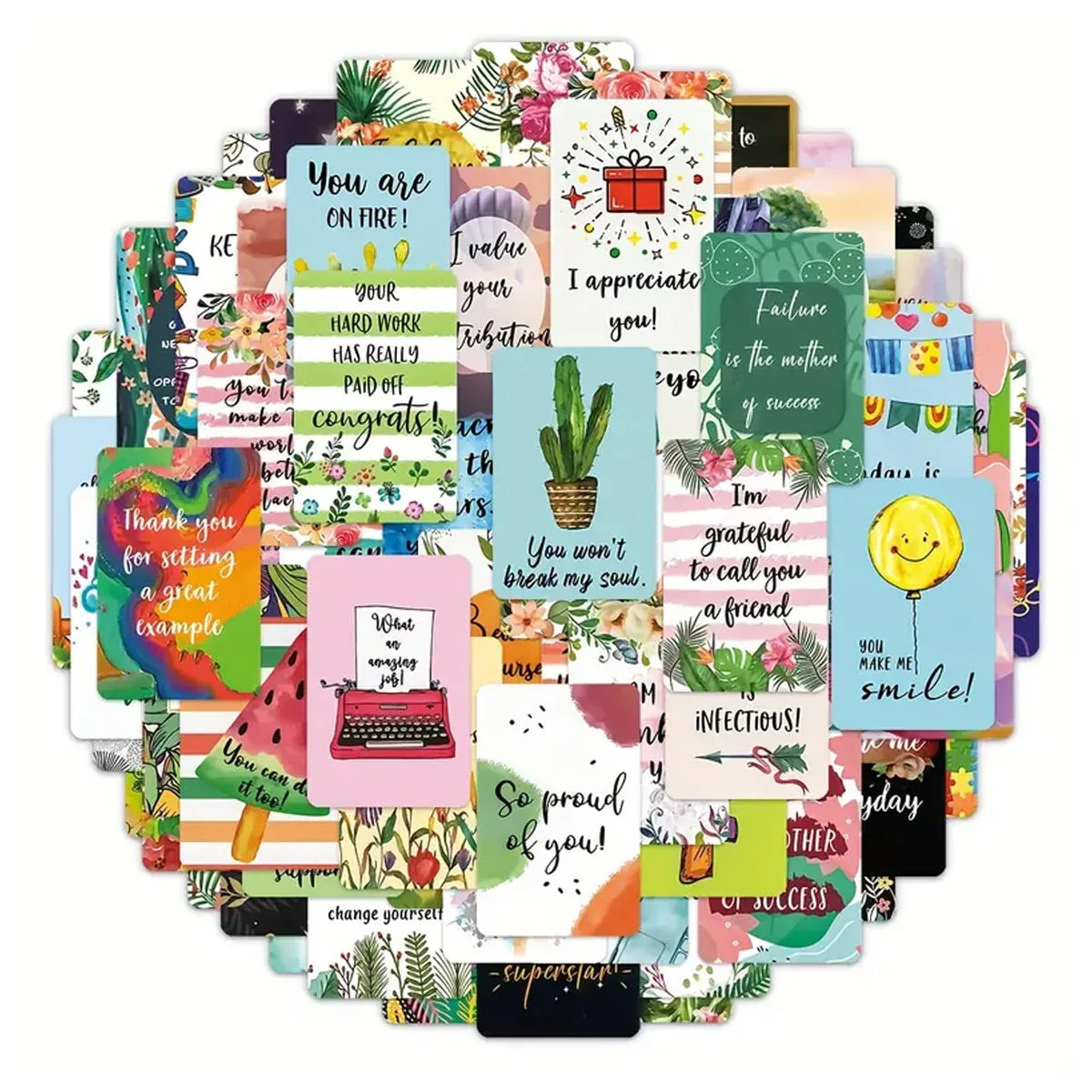 72-teilige positive Affirmationskarten, inspirierende und Ermutigungskarten für Damen und Herren, tägliche Affirmationskarten So ist Leben