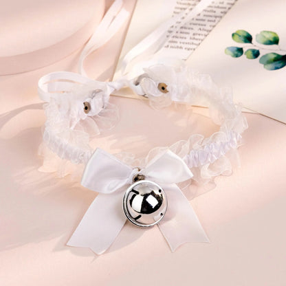 Nette Mode Kreative Frauen Gothic Einfache Sexy Spitze Kragen Anhänger Bogen Knoten Glocke Choker Halskette Kleid Mädchen Partei Schmuck So ist Leben