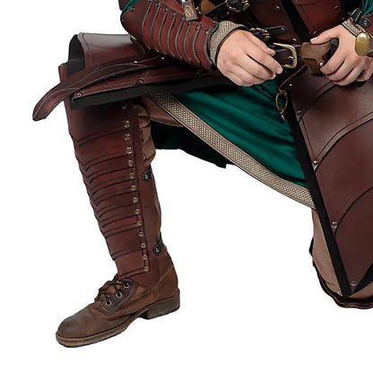 Mittelalterliche Elfenritter Leder Bein Schienbeinschoner Rüstung Gamaschen Römischer Gladiator Wikinger Krieger Cosplay Kostüm Halloween Party Requisiten So ist Leben