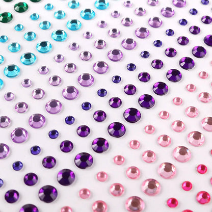 Selbstklebende Gesicht Dekoration Strass Aufkleber Musik Festival Halloween Party Telefon Kristall Aufkleber Kunst DIY Diamant Aufkleber So ist Leben