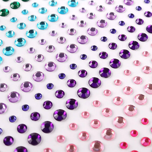 Selbstklebende Gesicht Dekoration Strass Aufkleber Musik Festival Halloween Party Telefon Kristall Aufkleber Kunst DIY Diamant Aufkleber So ist Leben