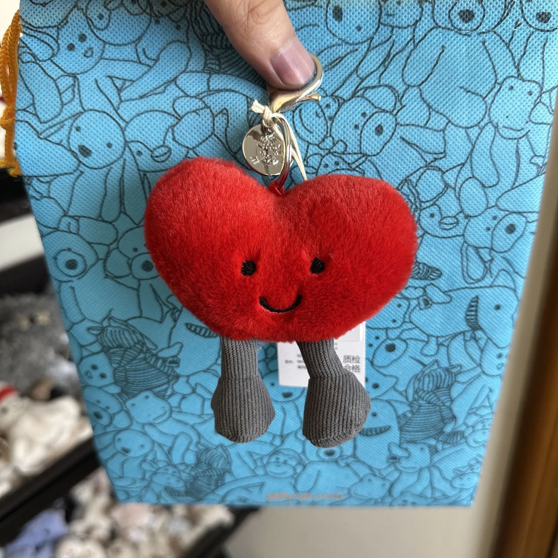 JELLYCAT Cartoon Plüschtier Schlüsselanhänger Geschenk Spaß Plüschpuppe Schlüsselanhänger Barcelona Bär Niedliche Plüschtasche Anhänger Hobbys Stofftiere So ist Leben