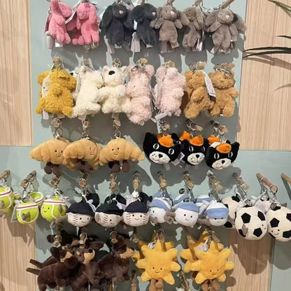 JELLYCAT Cartoon Plüschtier Schlüsselanhänger Geschenk Spaß Plüschpuppe Schlüsselanhänger Barcelona Bär Niedliche Plüschtasche Anhänger Hobbys Stofftiere So ist Leben