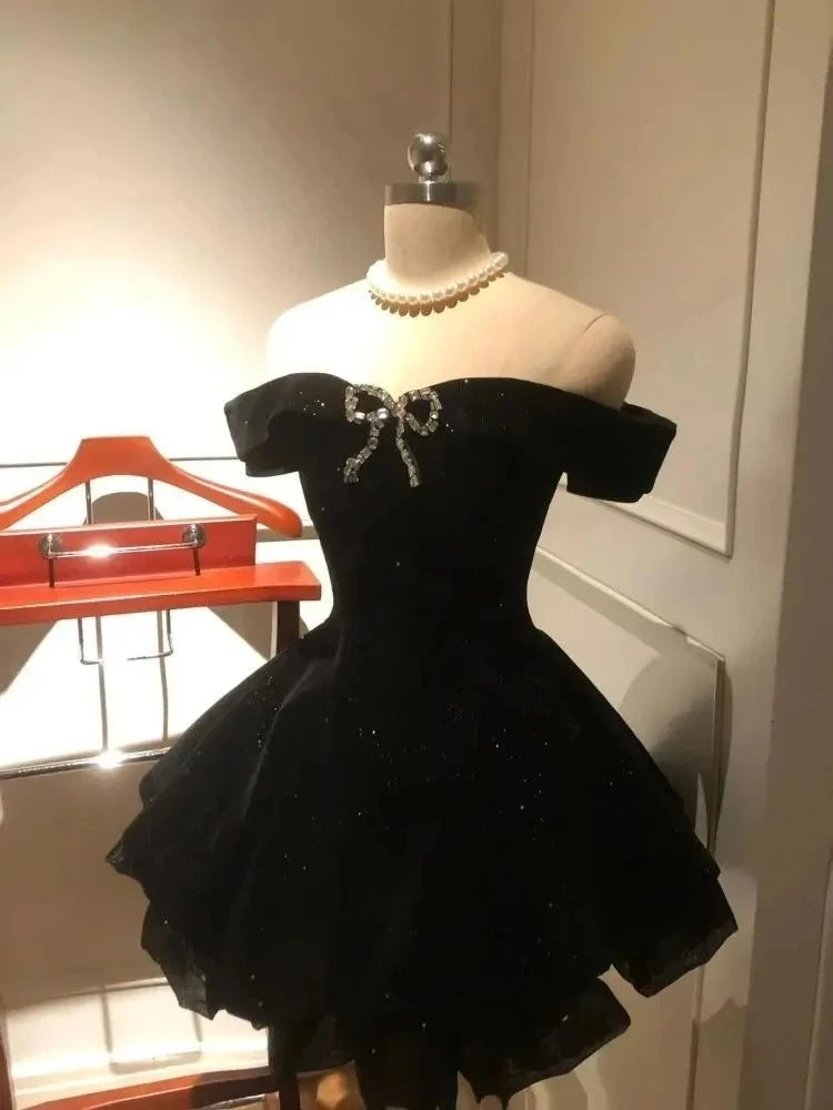 Y2K Retro Kleid mit Spitze und A‑Linien‑Design