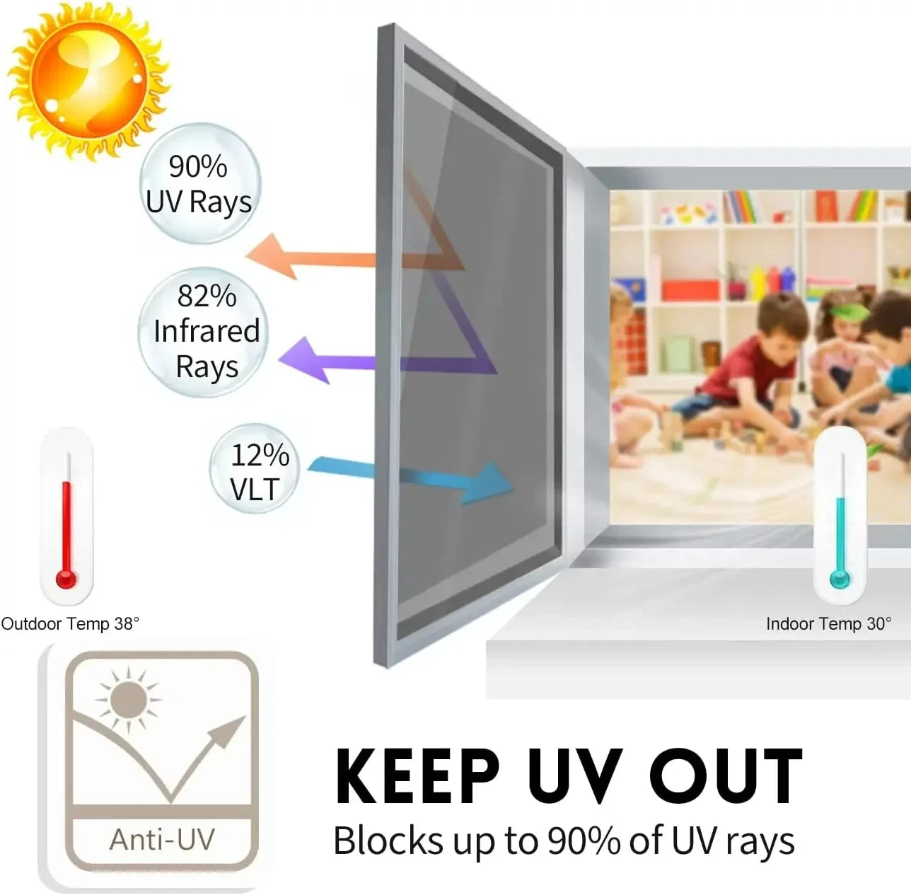 40-90CM Haus Fenster Privatsphäre Tönung Film Anti Look Glas Aufkleber Tag Einweg Spiegel Bildschirm Folie Vinyl UV Schutz Filme So ist Leben