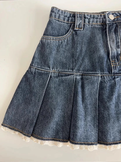 A‑Linien Denimrock mit Patchwork‑Details - So ist Leben