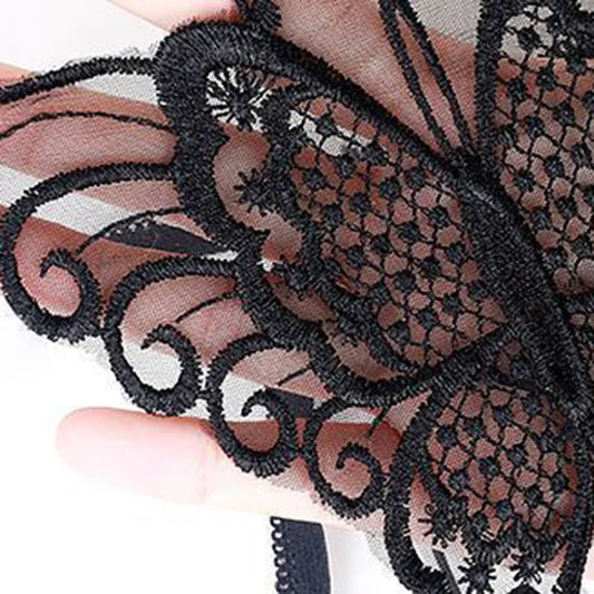 G-String Frauen Spitze bestickt Tanga Höschen Schmetterling Sexy Perle Perlen offenen Schritt Unterwäsche niedrige Taille große Größe Knickers So ist Leben